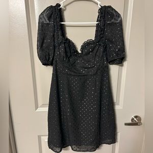 Black sparkle mini dress